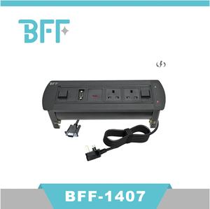 Cable giratorio eléctrico Enchufes abatibles motorizados Toma de corriente giratoria de mesa de oficina inteligente con tipo USB - Product Image 2