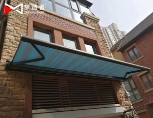 Tasarım pencere süslemeleri veranda güverte ön özel lüks uzaktan kumanda ticari gölge yelken bez sıcak satın alma siyah tenteler - Product Image 4