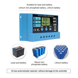 Neue 10a 20a 30a Lithium Eisen lifepo4 Batterie ladegerät Regler Stabilisatoren 12V 24V Auto Dual USB PWM Solar laderegler - Product Image 3