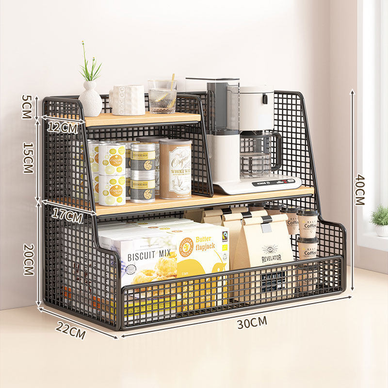 Black frame, single wooden compartment, 30cm