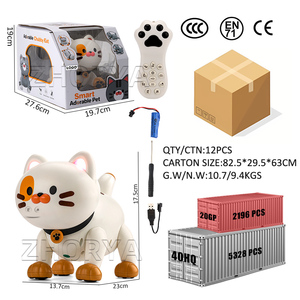 Zhorya elektronik Pet oyuncak uzaktan kumandalı Robot interaktif Rc programlama Stunt akıllı Pet dokunmatik algılama kedi arkadaşı Robot - Product Image 6