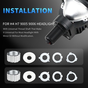 Tahribatsız montaj hızlı başlangıç 2.5 inç LED far Brighter 120W parlak ve daha net aydınlatma için büyük projektör ile - Product Image 4