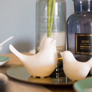 Witte Keramische Vogels Kleine Vogel Keramische - Product Image 1