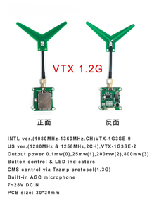 長距離1.3GHzFPVビデオトランスミッターVTX-1G3 VRX-1G3-V2 2CH 9CH FPV RCレーシングドローンゴーグル用Widバンドビデオレシーバー - Product Image 2