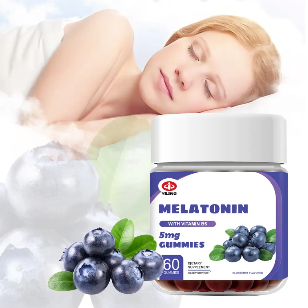 Yiling OEM Custom Melatonin gummies help sleep vegan gummy candy health Supplement
