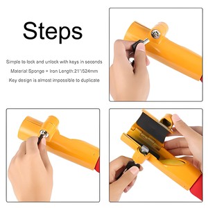 UMEDO Adjustable Handlebar <strong>Lock</strong> Secure <strong>Car</strong> with a Baseball Bat Inspired Steering Wheel <strong>Lock</strong> - Product Image 4
