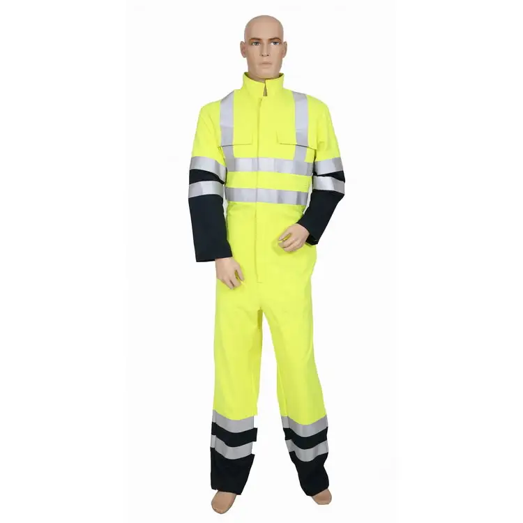 Hot Sale Amarelo/Marinha Industrial Mecânico One Piece Oil Resistant Waterproof Work Clothes