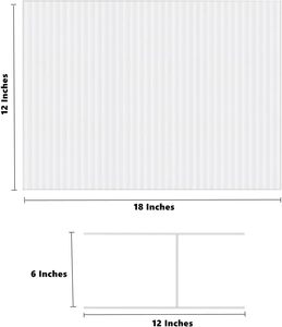 Белый гофрированный картон, трехстворчатая проектная доска, 22 "X 44", материал PP с режущей обработкой, сервисный заголовок в комплекте - Product Image 6