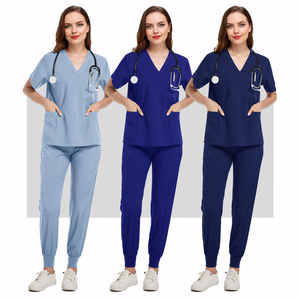 ชุดทางการแพทย์สำหรับผู้หญิงผู้ชายชุดสครับพยาบาลระบายอากาศได้ดีแห้งเร็วเครื่องแบบเชฟโรงพยาบาลสัตว์เลี้ยง4ฤดู - Product Image 2