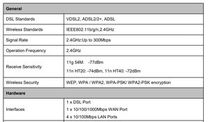DSL portu ile 300Mbps vdsl modem yönlendirici 5 Port VDSL2/ ADSL2 + - Product Image 3