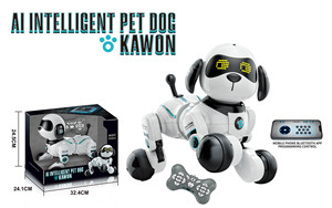 Smart Programmable Robot Dog 10-Kanal-IR-Fernbedienung Roboter-Haustier mit LED-Lichtern, Musik-und Sprach befehlen STEM-Spielzeug für Kinder
