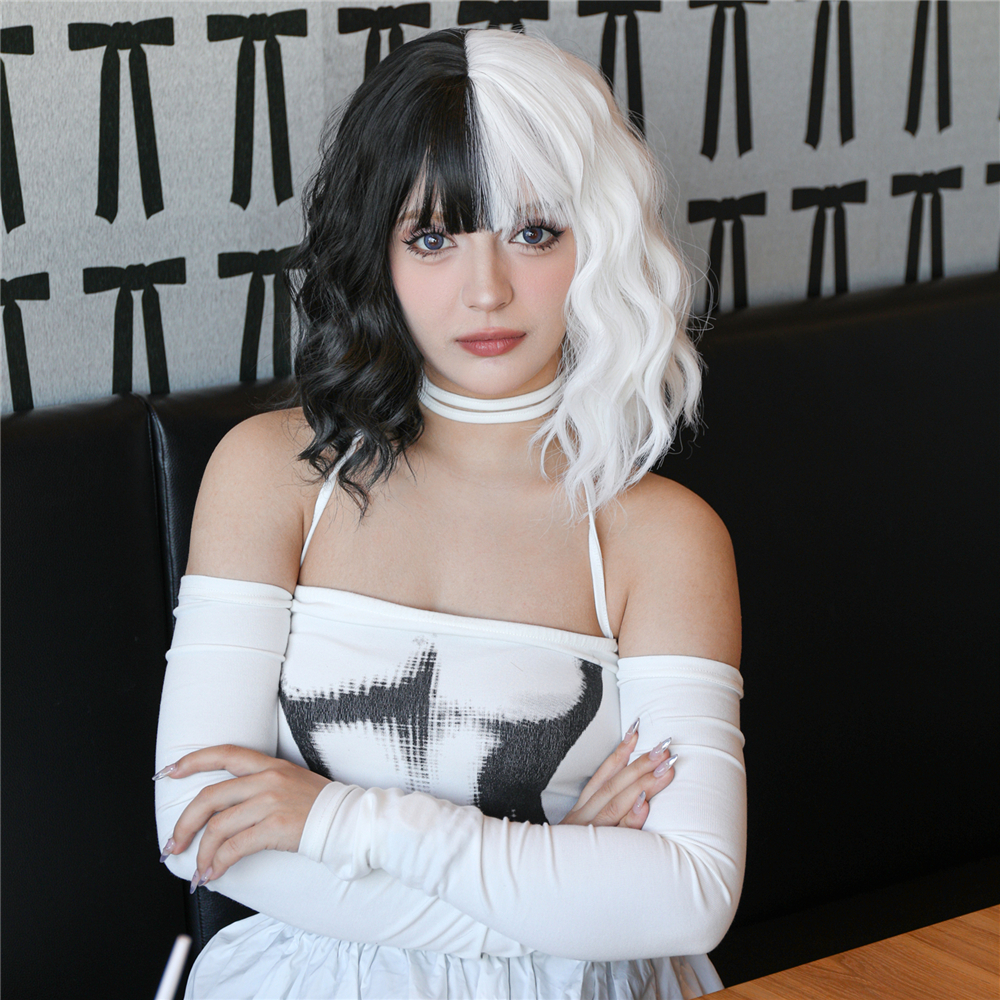 half white balf black