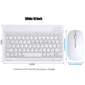 7inch 10in Ultra-Slim Blue-tooth <strong>Keyboard</strong> Portable Mini Wireless <strong>Keyboard</strong> Rechargeable for Tablet Smartphone <strong>Android</strong> Windows - Product Image 3