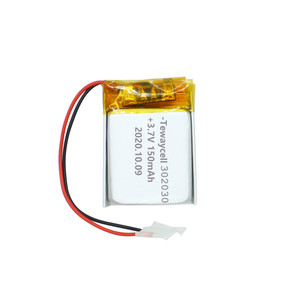 302030 150mah 3.7v单电池四轴飞行器锂聚合物离子电池组，带用于ups的连接器 - Product Image 1