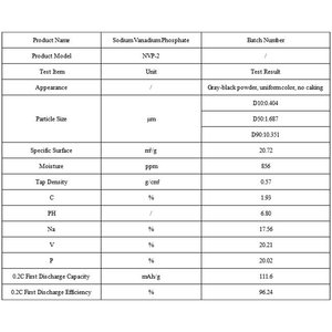 Sodium Ion Battery Cathode NVP/NFM/NFPP Powder Na3V2(PO4)3 Na4Fe3(PO4)2P2O7 NaNi1/3Fe1/3Mn1/3O2 Materials - Product Image 4