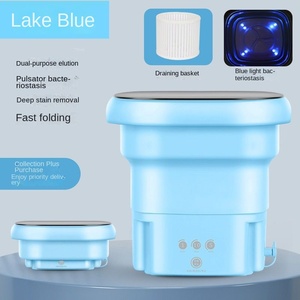 Student Mini Small <strong>Automatic</strong> Folding Washing Machine Cleaning Underwear Sock Washing Machine Washing Dual-<strong>Use</strong> Fabulous Laundry M - Product Image 6