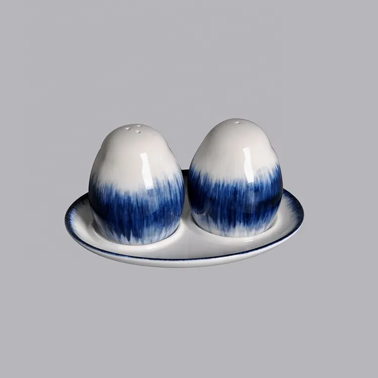 wholesale novelty fashionable porcelain ceramic salt & pepper shaker set