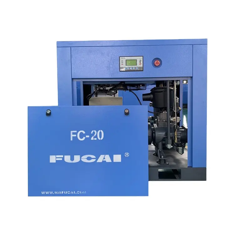 Compressor de ar industrial certificado FUCAI CE compressor de ar 8/10/13bar 15kw 20hp