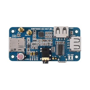 SIM7600G-H 4G HAT (B) Raspberry Pi 4G Расширительная плата типа B совместима с 4G/3G/2G GNSS позиционирование низкое энергопотребление - Product Image 2