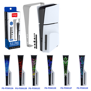 PG-P5S012ชุดปลั๊กฝาครอบกันฝุ่น8 in 1สำหรับ PS5คอนโซลแบบบางอุปกรณ์เสริมสำหรับเกมเพลย์สเตชัน5