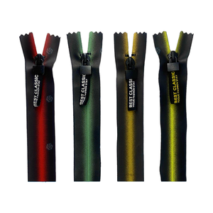 Chất lượng cao tùy chỉnh chiều dài đa băng ycc sọc vàng thanh trượt dập nổi Dây kéo kim loại màu sắc khác nhau độ bền cao bền - Product Image 2