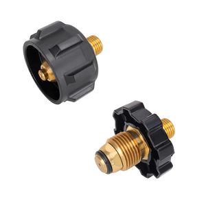 過剰流量1/4インチおねじ付きソフトノーズPOLナットプロパンガスフィッティングアダプター