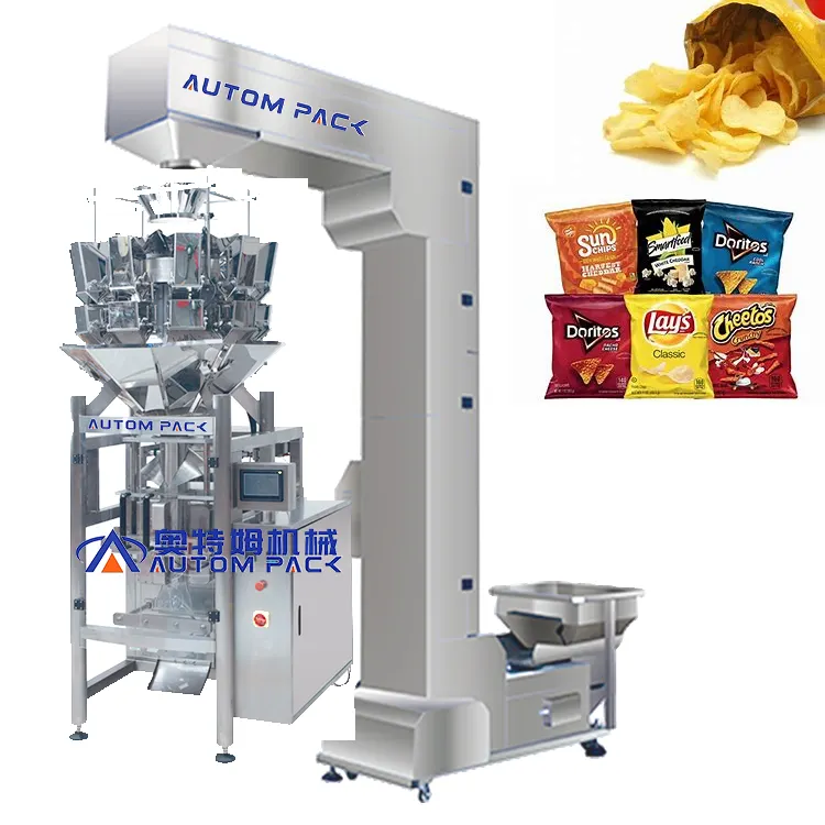 Autompack Factory Hot Sale Big Size Pillow Bag Automatic Servo Coffee Seeds Pasta Granule Sugar Nut Food Filling Packing Machine