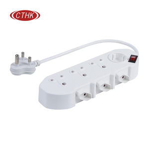 Regleta multifunción con interruptor individual, enchufe de extensión 7 en 1 de Sudáfrica