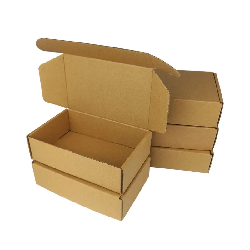 Kotak Kemasan Kemasan Karton Bergelombang Kertas Kraft Daur Ulang Kualitas Tinggi Kotak Mailer Kustom