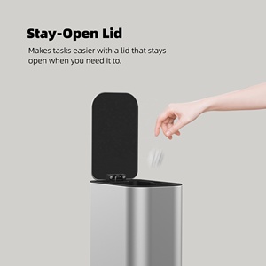 5 lít hình chữ nhật mỏng đạp Thùng rác bin kim loại phòng tắm rác có thể với im lặng đóng nắp - Product Image 4