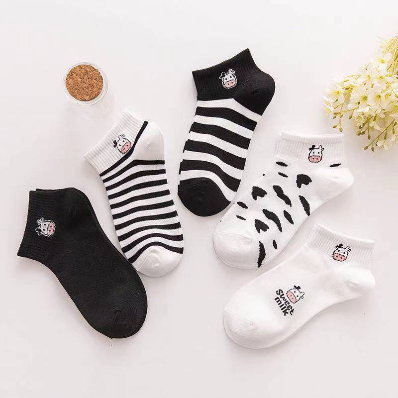 Chaussettes femme motif vache