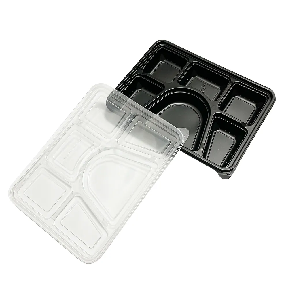Caja de plástico para sushi, contenedor de comida para llevar