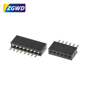 Single Row Vertical Female 1.27mm Pin <strong>Header</strong> Connector 4.3 Heights for PCB Applications - Product Image 2