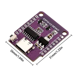 ミニESP32-C2 DevkitシリアルWiFi + BLE ESP8684開発ボードモジュール搭載ESPC2-12モジュールArduino用 - Product Image 2