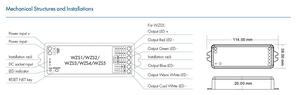WZS5 ZIGBEE-PWM 5CH * 3A 12-24VDC Zigbee CCT CV светодиодные полосы управления - Product Image 3