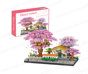 3668pcs kim cương khối xây dựng Sakura Train Station mô hình ABS nhựa DIY gạch Món quà lãng mạn cho trẻ em/người lớn - Product Image 6