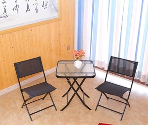 Hiện đạ<span class=keywords><strong>i</strong></span> gấp bảng Chất lượng cao Nước Tempered Kính vuông gấp bàn ăn cho khách sạn - Product Image 5