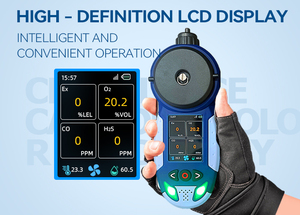 ATEX certificata analizzatore di Gas portatile portatile Multi-Gas Monitor per CO2 NH3 O2 CO H2S in laboratorio con Display LCD - Product Image 2