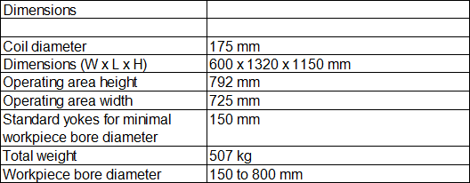 Extra large induction heaters TIH L77/LV Extended operating area for very wide bearings