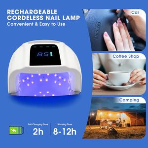 Luz UV recargable para uñas de gel con base de metal, sensor automático y secador de uñas con 4 Ajustes de temporizador - Product Image 4