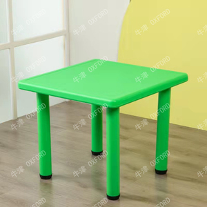Plastik masa çocuk eğitim masası renkli dikdörtgen masa KT102 - Product Image 5