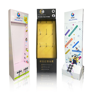 Eco-Friendly Corrugated Cardboard <strong>Display</strong> Rack <strong>with</strong> <strong>Hooks</strong> <strong>Paper</strong> <strong>Counter</strong> Carton Table Floor Rack for Effective Product for Showca - Product Image 2