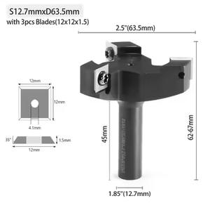 TEBAK工場直送木工用3枚刃Tフライス - Product Image 1
