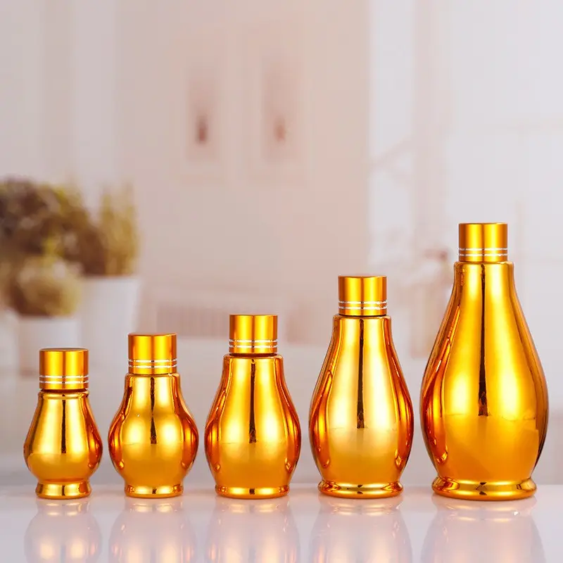 Hot Sale Gold Tropf flasche 10ml 20ml 30ml 50ml 100ml Glas Tropf flasche Öl Parfüm flasche