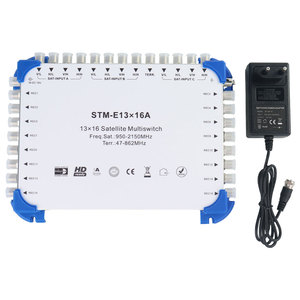 Softel Manufacturer Price 13x16 Unicable Multiswitch if TV <strong>Input</strong> 16 <strong>Output</strong> DiSEqC Satellite Multiswitch with <strong>Amplifier</strong> - Product Image 3