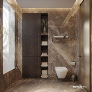 Boloni nhà 2025 phổ biến nhất phòng tắm Vanity đơn vị đồ nội thất thiết kế ban đầu không thấm nước tủ phòng tắm với lưu trữ - Product Image 6