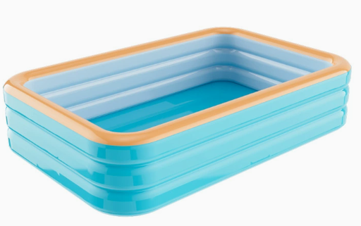 200cm Green Orange Three-Layer Inflatable Swimming Pool