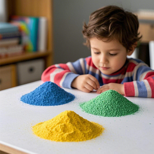 人工的に染められた色の砂、高温抵抗、フェードしない、子供のパラダイスエンターテインメント砂