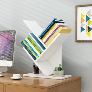 Basit ağaç masaüstü kitaplık organize çocuk kitapları masa depolama rafları ofis öğrenciler modern stil özel - Product Image 1