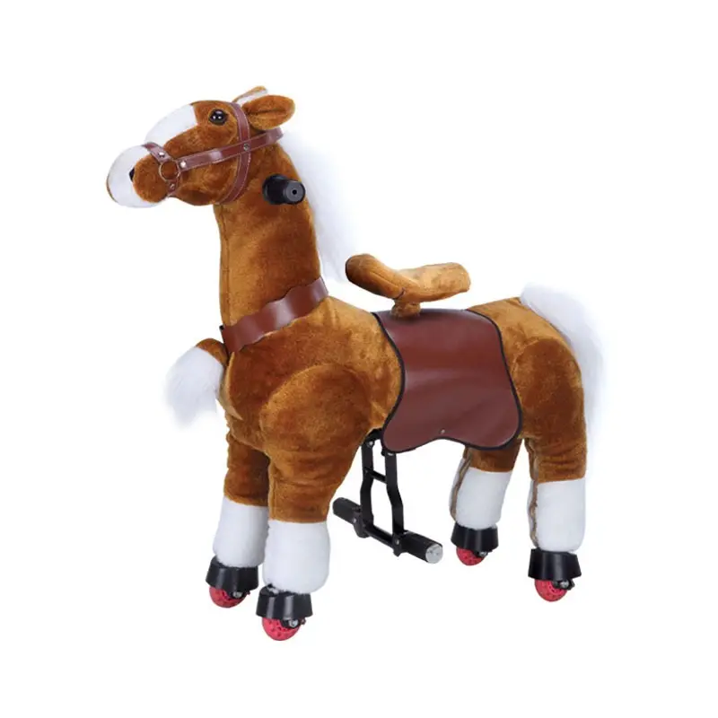 Caballo de peluche de estilo unicornio, juguete de caballo de peluche de estilo unicornio, eléctrico, deslizante, pequeño coche, comercial, a la venta